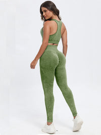 Thumbnail for Scoop Neck Wide Strap Top and Pants Active Set