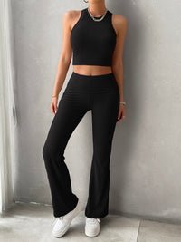 Thumbnail for Ribbed Round Neck Tank and Pants Set