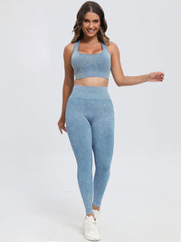 Thumbnail for Scoop Neck Wide Strap Top and Pants Active Set