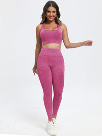 Thumbnail for Scoop Neck Wide Strap Top and Pants Active Set