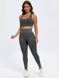 Thumbnail for Scoop Neck Wide Strap Top and Pants Active Set