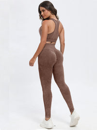 Thumbnail for Scoop Neck Wide Strap Top and Pants Active Set