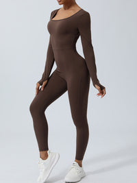 Thumbnail for Twisted Backless Long Sleeve Jumpsuit