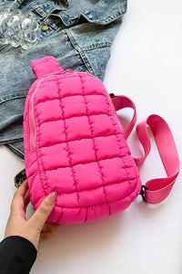 Thumbnail for Quilted Nylon Crossbody Bag