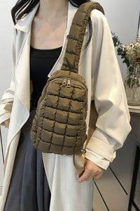 Thumbnail for Quilted Nylon Crossbody Bag