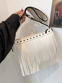 Thumbnail for PU Leather Fringe Studded Crossbody Bag