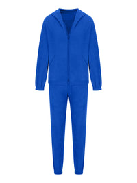 Thumbnail for Zip Up Long Sleeve Hoodie and Joggers Set