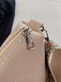 Thumbnail for PU Leather Geometric Pattern Strap Shoulder Bag