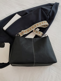 Thumbnail for PU Leather Geometric Pattern Strap Shoulder Bag