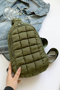 Thumbnail for Quilted Nylon Crossbody Bag