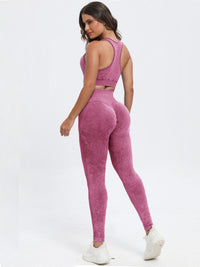 Thumbnail for Scoop Neck Wide Strap Top and Pants Active Set