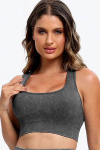 Thumbnail for 3 Piece Washed Square Neck Wide Strap Active Set