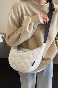 Thumbnail for Quilted Adjustable Strap Crossbody Bag