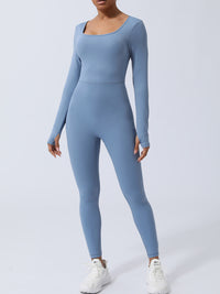 Thumbnail for Twisted Backless Long Sleeve Jumpsuit