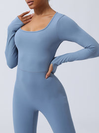 Thumbnail for Twisted Backless Long Sleeve Jumpsuit