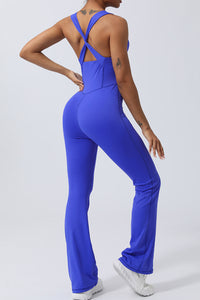 Thumbnail for Crisscross Wide Strap Sleeveless Jumpsuit