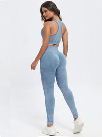 Thumbnail for Scoop Neck Wide Strap Top and Pants Active Set
