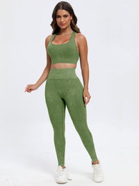 Thumbnail for Scoop Neck Wide Strap Top and Pants Active Set