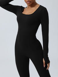 Thumbnail for Twisted Backless Long Sleeve Jumpsuit