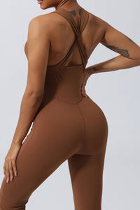 Thumbnail for Crisscross Wide Strap Sleeveless Jumpsuit