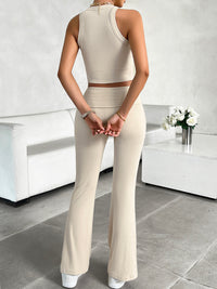 Thumbnail for Ribbed Round Neck Tank and Pants Set