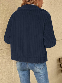 Thumbnail for Plush Zip Up Long Sleeve Jacket