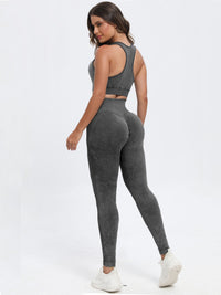 Thumbnail for Scoop Neck Wide Strap Top and Pants Active Set