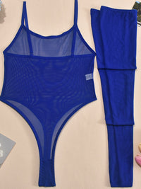 Thumbnail for Mesh Bodysuit With Stockings