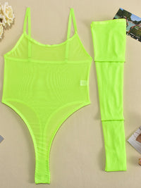 Thumbnail for Mesh Bodysuit With Stockings