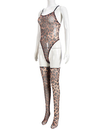 Thumbnail for Mesh Bodysuit With Stockings