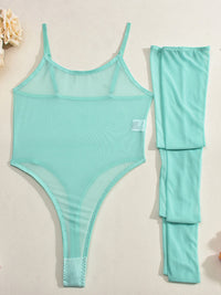Thumbnail for Mesh Bodysuit With Stockings