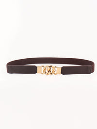 Thumbnail for Zinc Alloy Buckle Elastic PU Belt