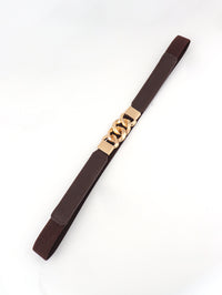 Thumbnail for Zinc Alloy Buckle Elastic PU Belt