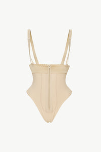 Thumbnail for Full Size Adjustable Strap Zip-Up Shaping Bodysuit