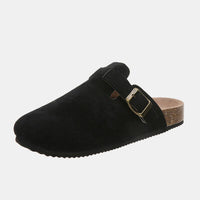 Thumbnail for Suede Closed Toe Buckle Slide