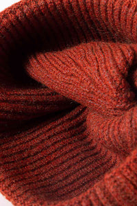 Thumbnail for NEWYORK Patch Rib-Knit Cuffed Beanie