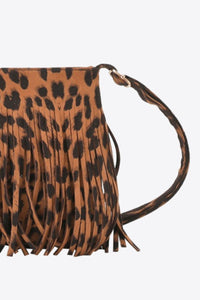 Thumbnail for PU Leather Crossbody Bag with Fringe