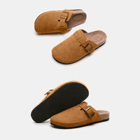 Thumbnail for Suede Closed Toe Buckle Slide