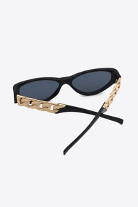 Thumbnail for Chain Detail Temple Cat Eye Sunglasses