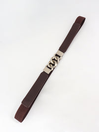 Thumbnail for Zinc Alloy Buckle Elastic PU Belt