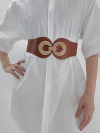 Thumbnail for Alloy Buckle Elastic PU Belt