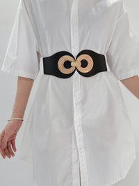 Thumbnail for Alloy Buckle Elastic PU Belt