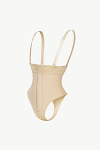 Thumbnail for Full Size Adjustable Strap Zip-Up Shaping Bodysuit