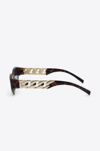 Thumbnail for Chain Detail Temple Cat Eye Sunglasses