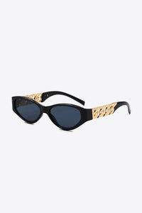 Thumbnail for Chain Detail Temple Cat Eye Sunglasses
