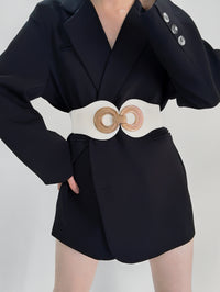 Thumbnail for Alloy Buckle Elastic PU Belt