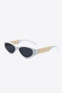 Thumbnail for Chain Detail Temple Cat Eye Sunglasses