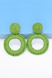 Thumbnail for Round Shape Raffia Grass Dangle Earrings