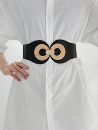 Thumbnail for Alloy Buckle Elastic PU Belt