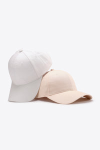Thumbnail for Plain Adjustable Cotton Baseball Cap